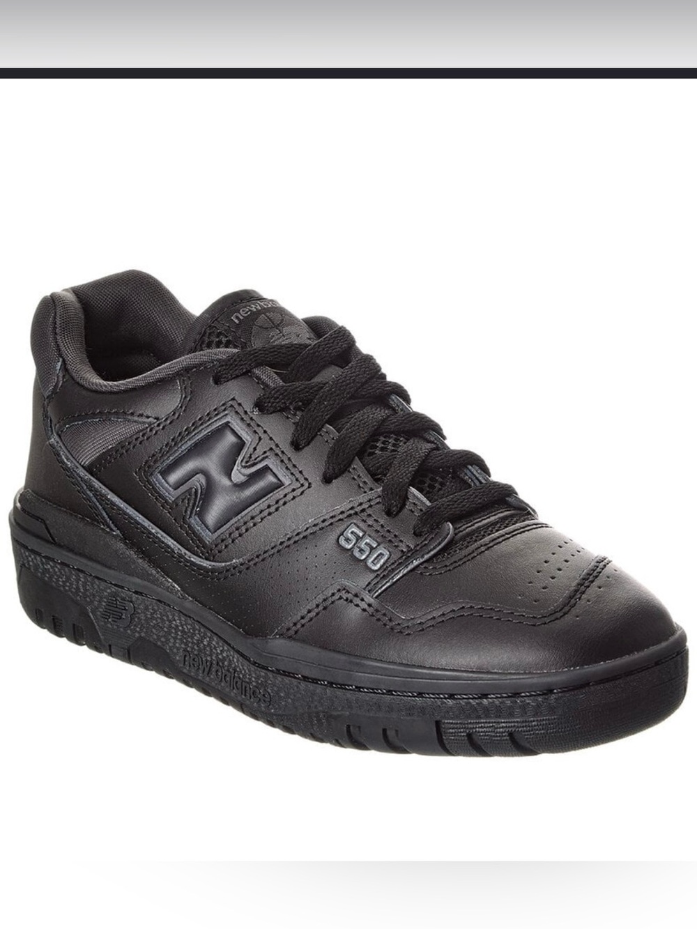 New Balance 550 Leather Sneaker in Black